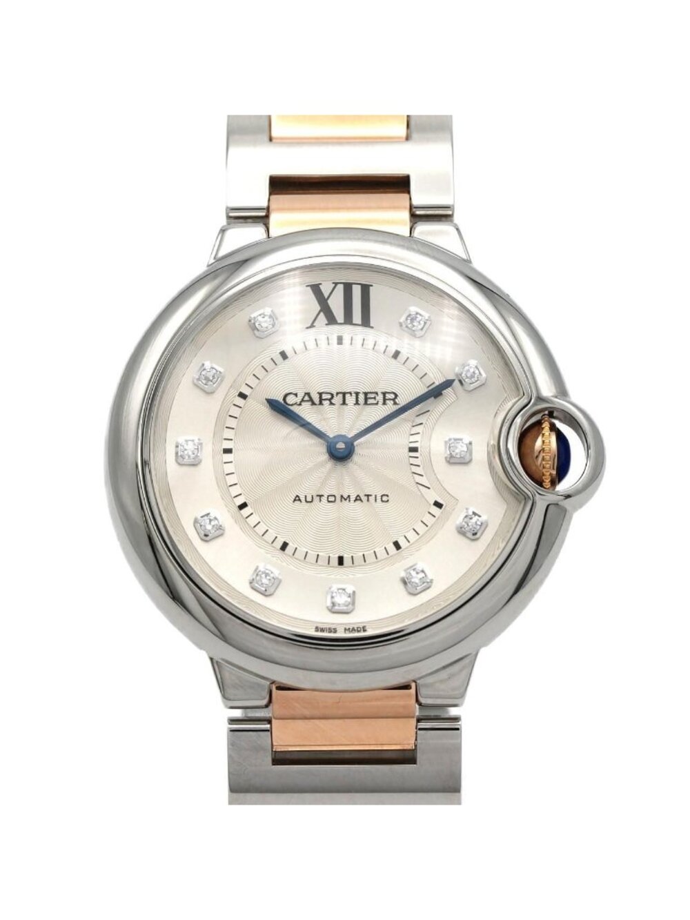 Cartier Ballon Bleu PG Stainless Steel Pink Gold Automatic Watch